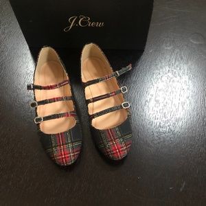 JCrew tartan plaid Maryjane flats